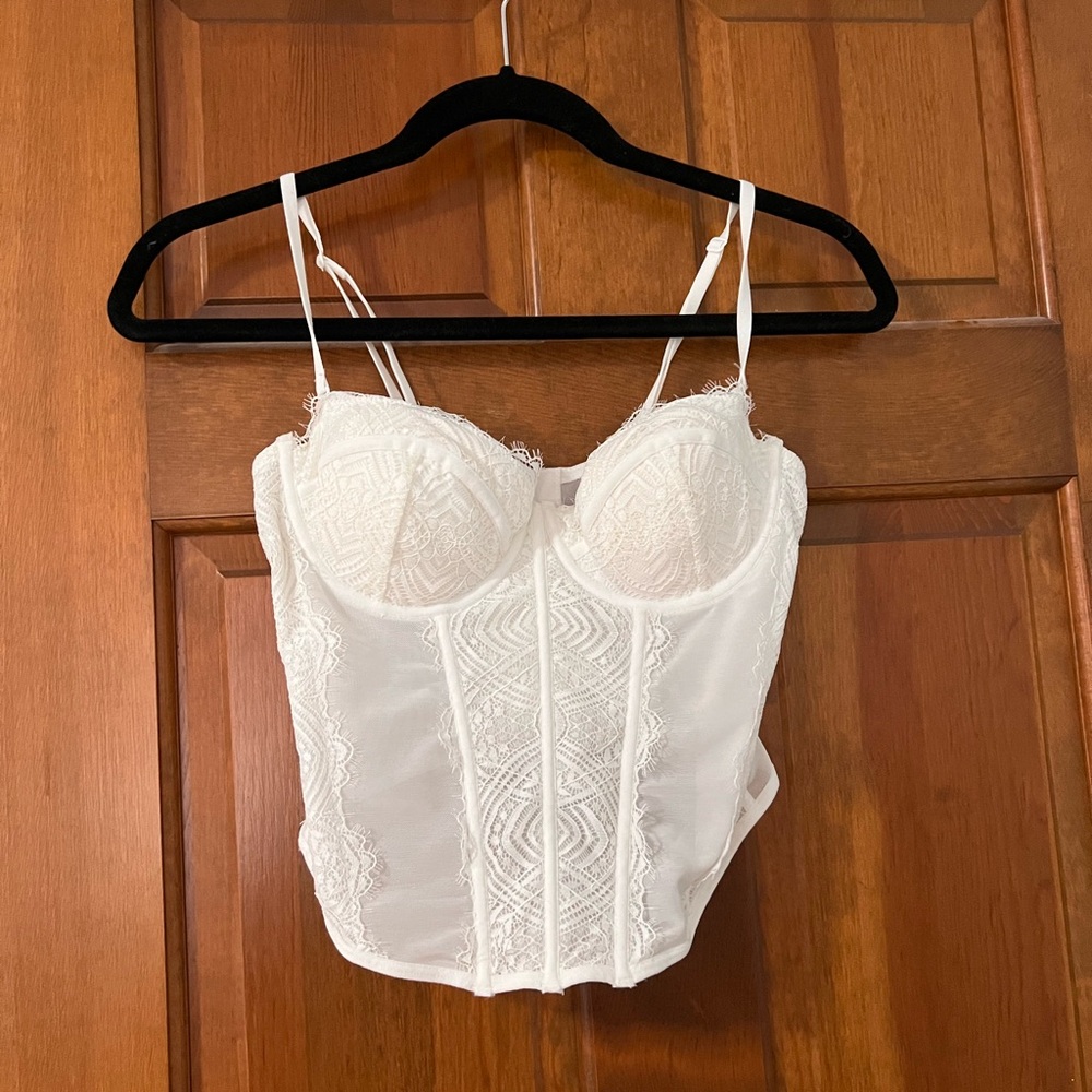 NWT Garage White Corset Top